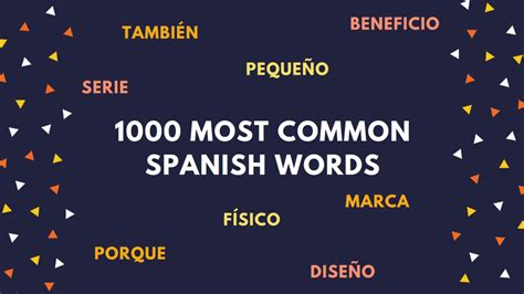 1000 most common spanish words